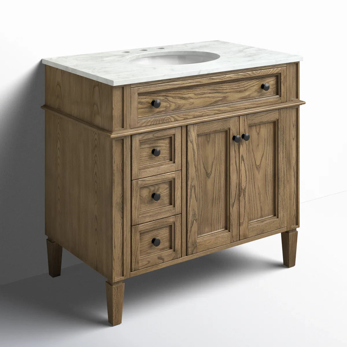 Rivers 36'' Single Bathroom Vanity with Marble Top