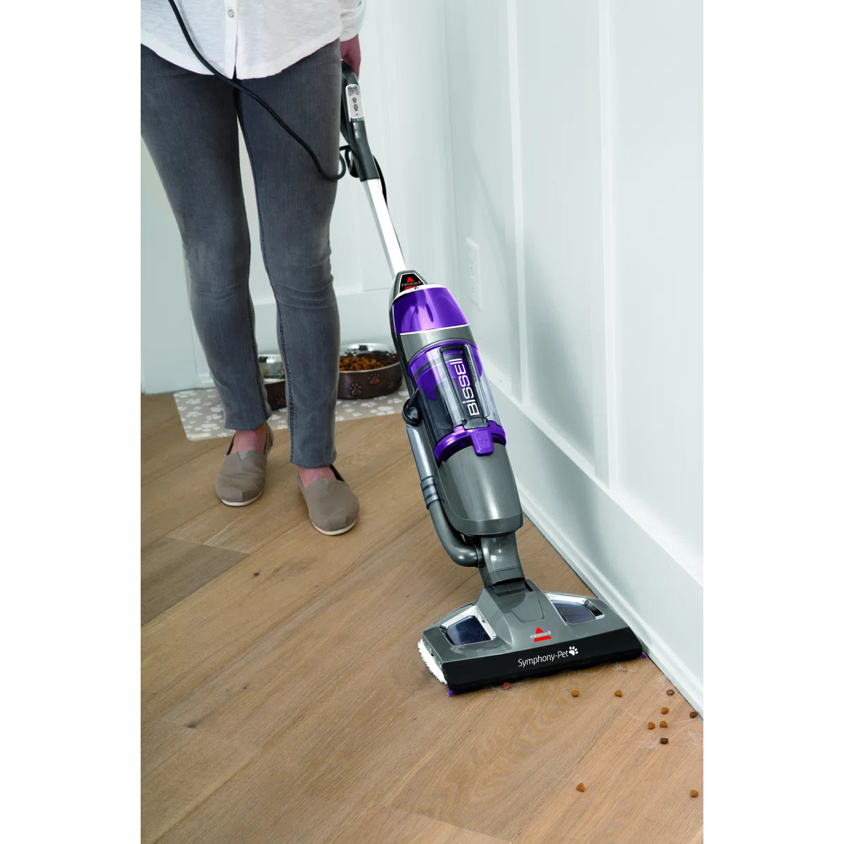 BISSEL Symphony Pet Steam Mop and Steam Vacuum Cleaner for Hardwood and Tile Floors, with Microfiber Mop Pads