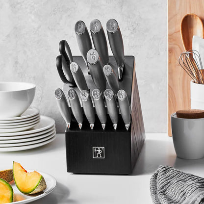 HENCKEL Modernist 14-Piece Self-Sharpening Knife Set with Block, Chef Knife, Stainless Steel