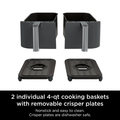 Ninja Foodi 6-in-1 8-Quart 2-Basket Air Fryer with DualZone Technology