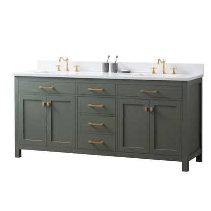 Ajhane 72" Double Bathroom Vanity Set