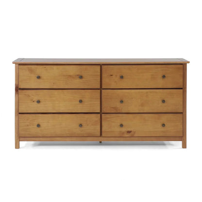 Shaker Solid Wood 63.75'' W 6 - Drawer Dresser