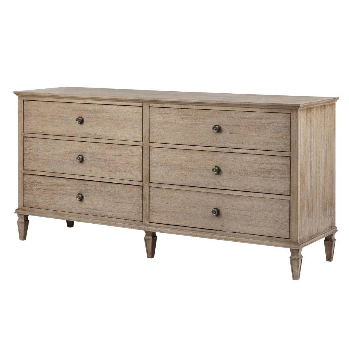 Victoria 6-Drawer Double Wide Wood Dresser